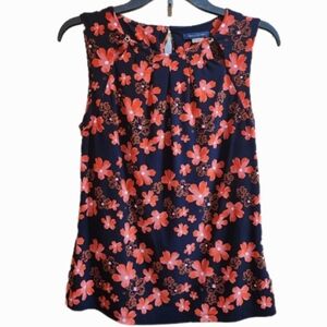 Tommy Hilfiger Blue and Red Floral Tank Top